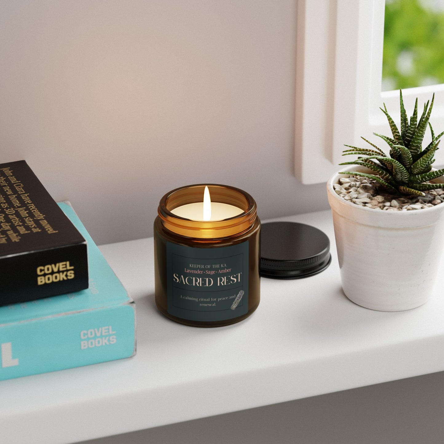 SACRED REST | Lavender, Sage & Amber Soy Candle