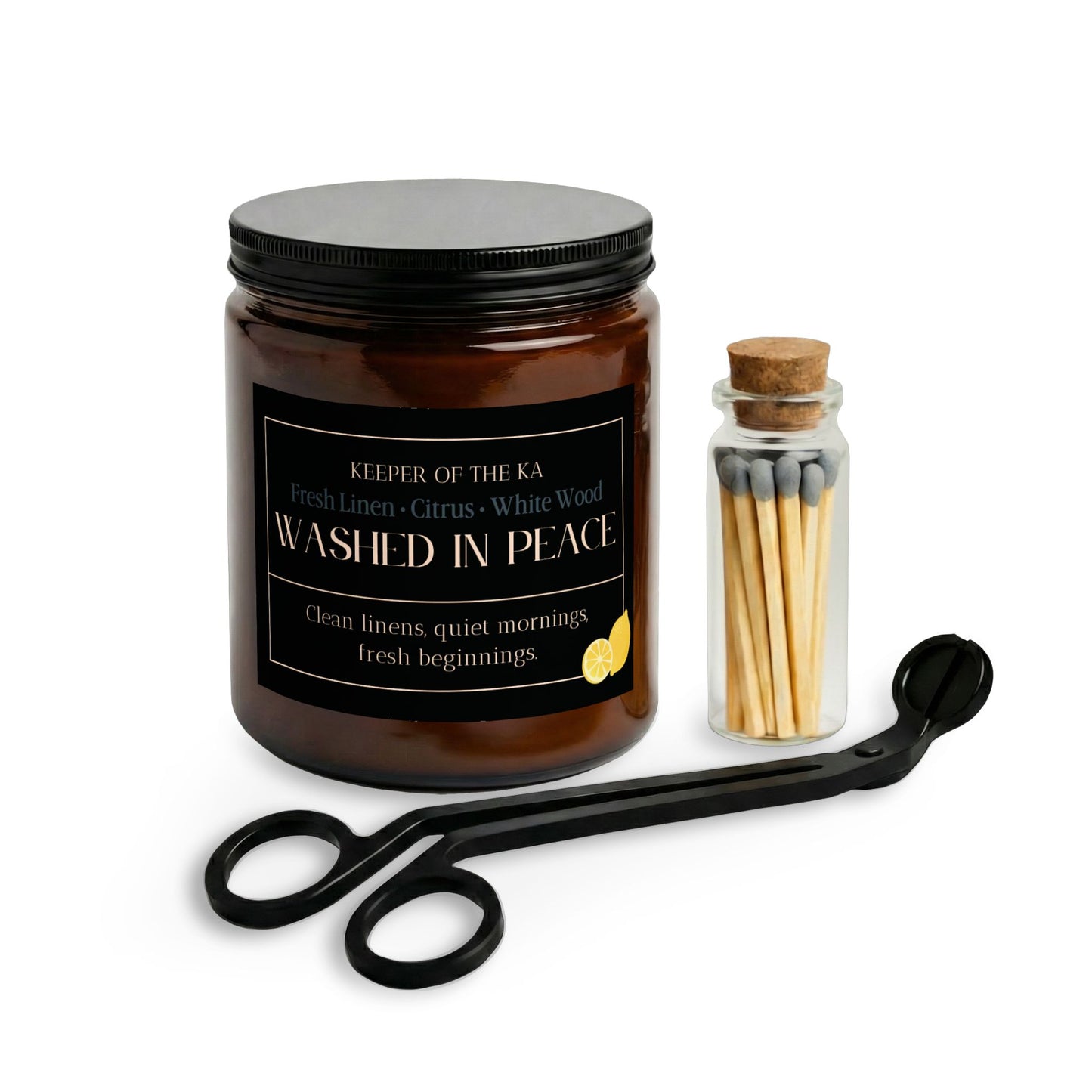 WASHED IN PEACE | Fresh Linen Luxury Candle Kit