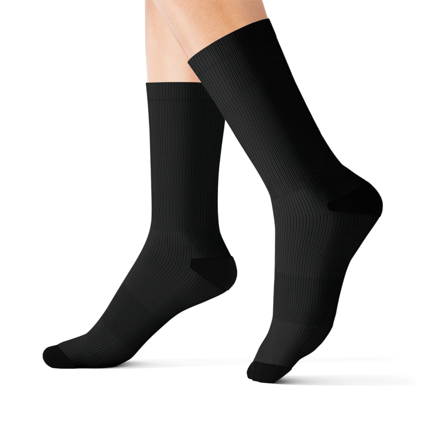 Cushioned Crew Socks in Obsidian