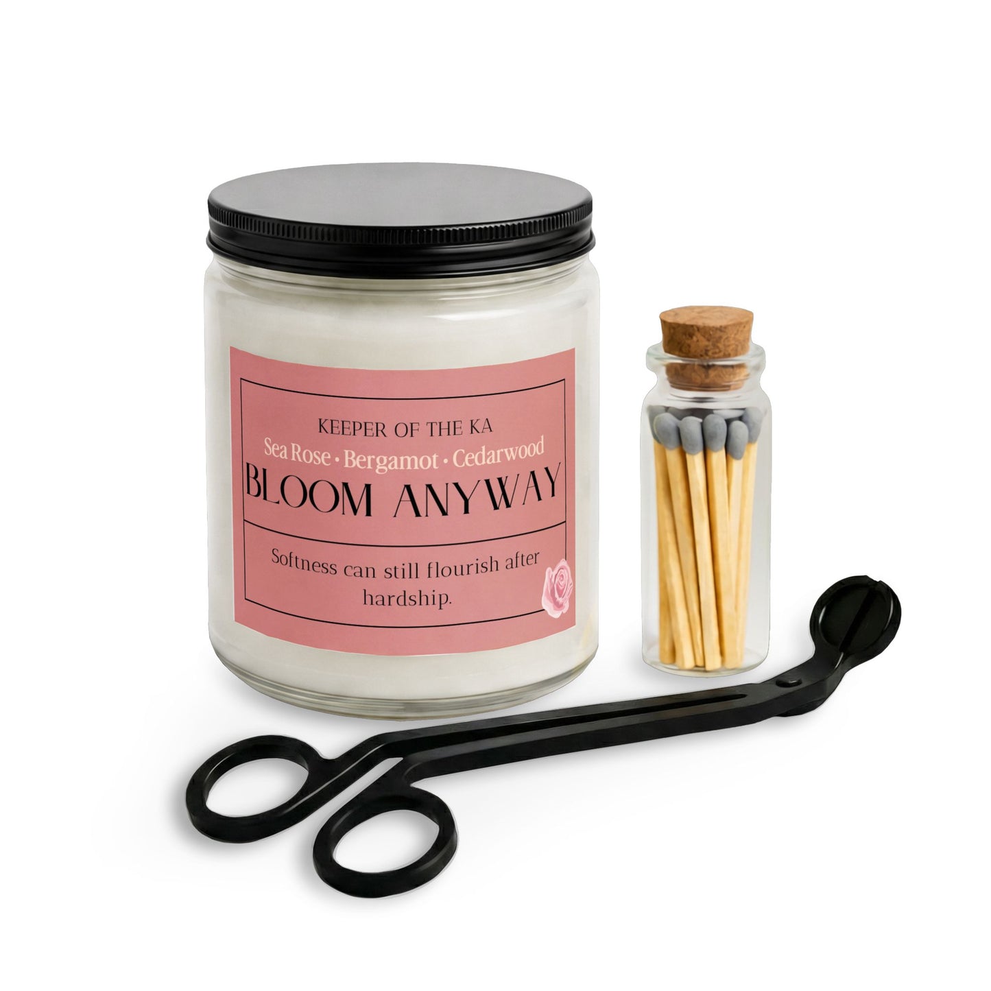 BLOOM ANYWAY | Rose, Bergamot & Cedarwood Luxury Candle Kit