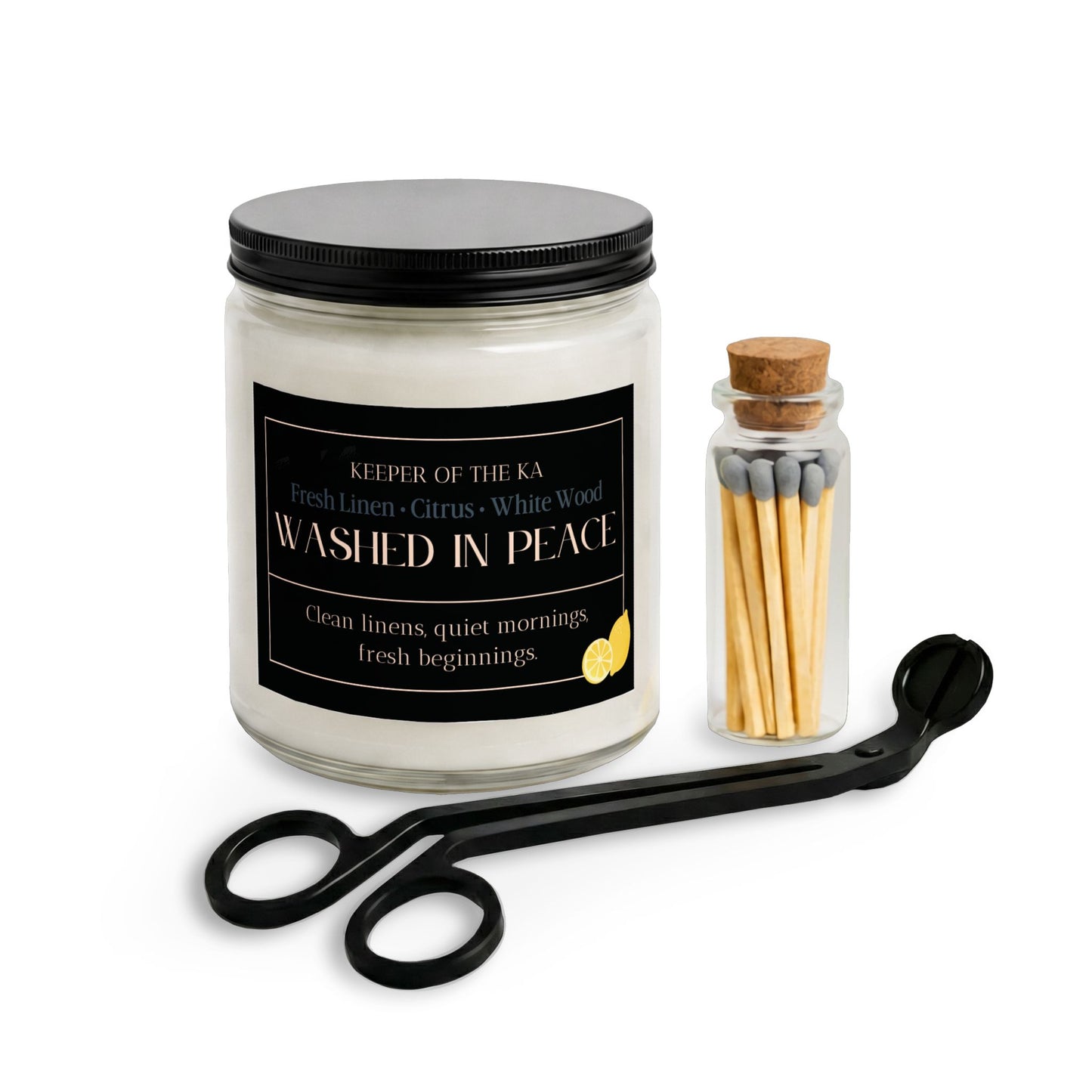 WASHED IN PEACE | Fresh Linen Luxury Candle Kit
