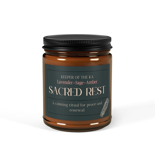 SACRED REST | Lavender, Sage & Amber Soy Candle