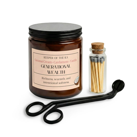 GENERATIONAL WEALTH | Warm Coconut & Cardamom Self-Care Candle Kit