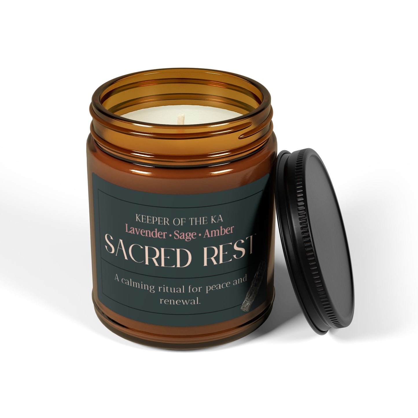 SACRED REST | Lavender, Sage & Amber Soy Candle
