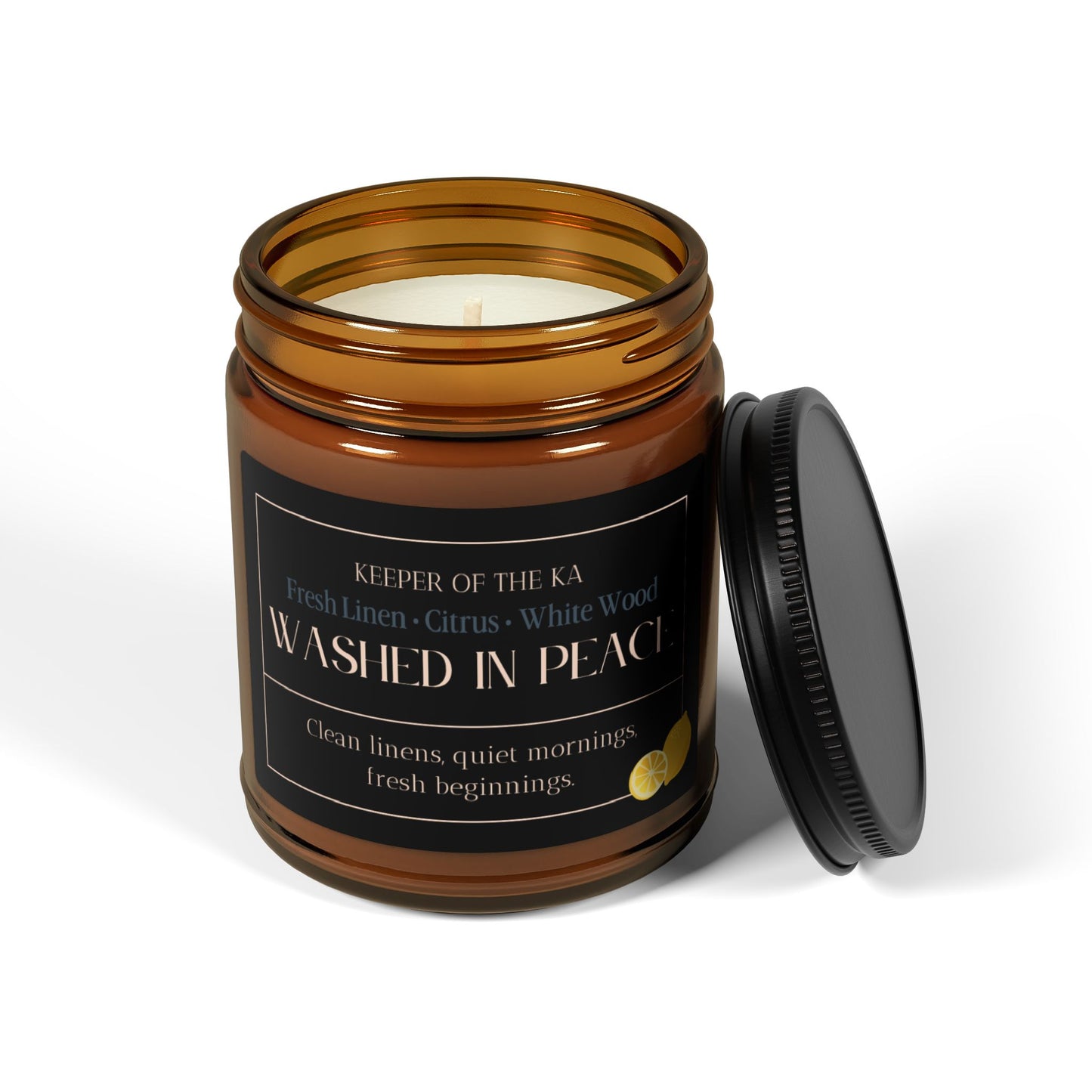 WASHED IN PEACE | Fresh Linen Soy Candle