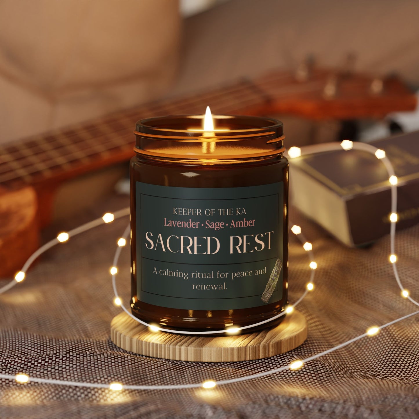 SACRED REST | Lavender, Sage & Amber Soy Candle