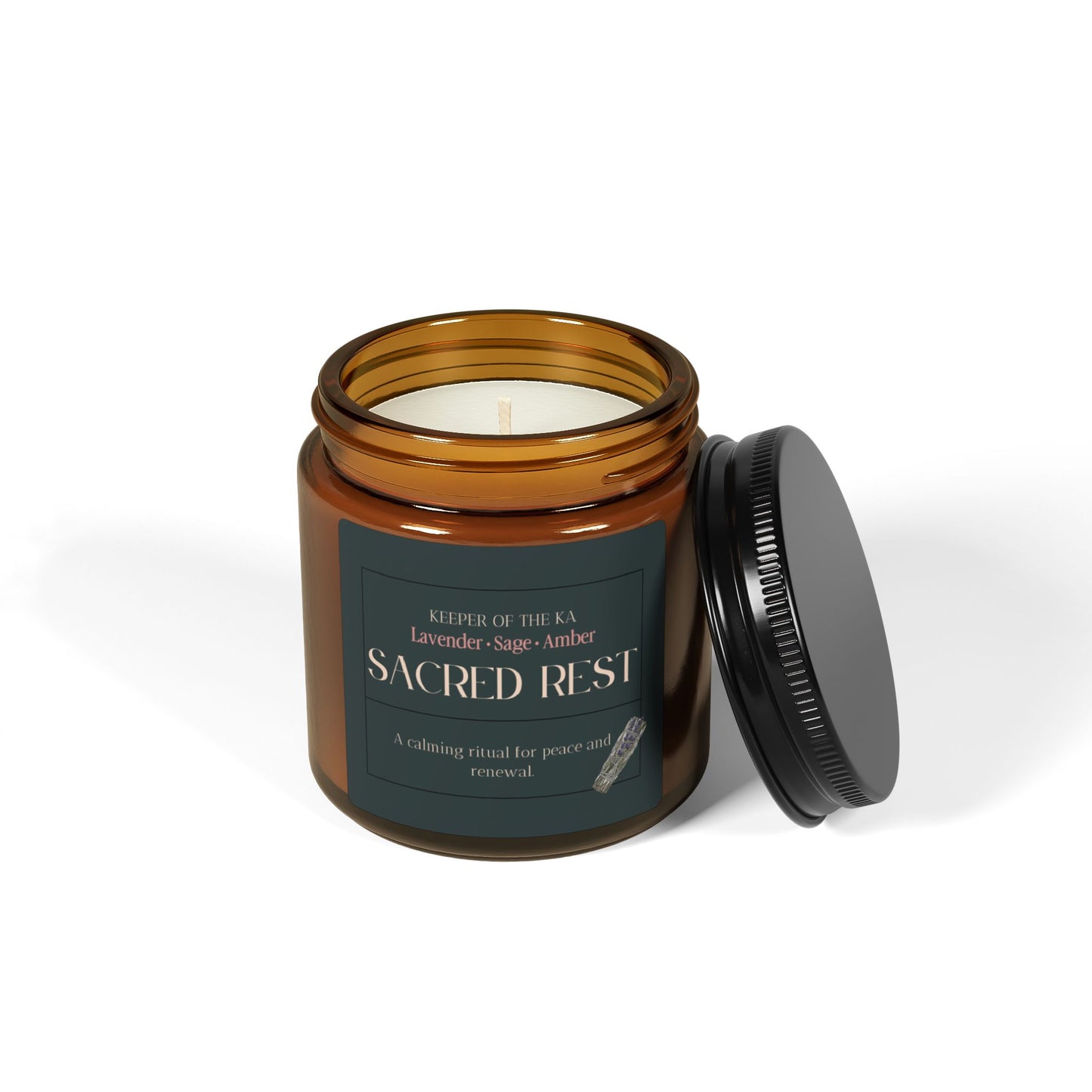 SACRED REST | Lavender, Sage & Amber Soy Candle