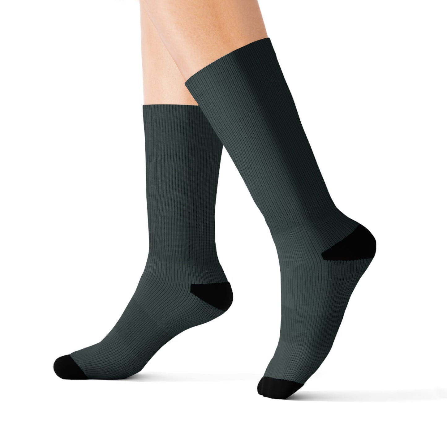 Cushioned Crew Socks in Still Forest