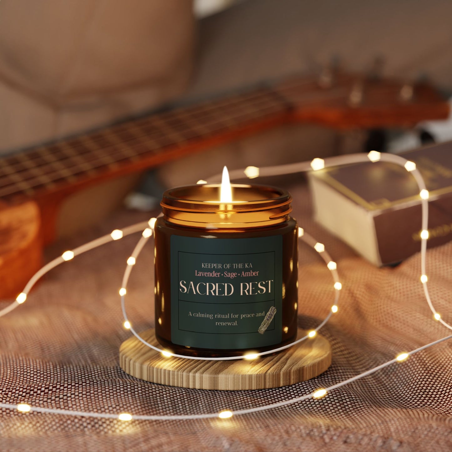 SACRED REST | Lavender, Sage & Amber Soy Candle