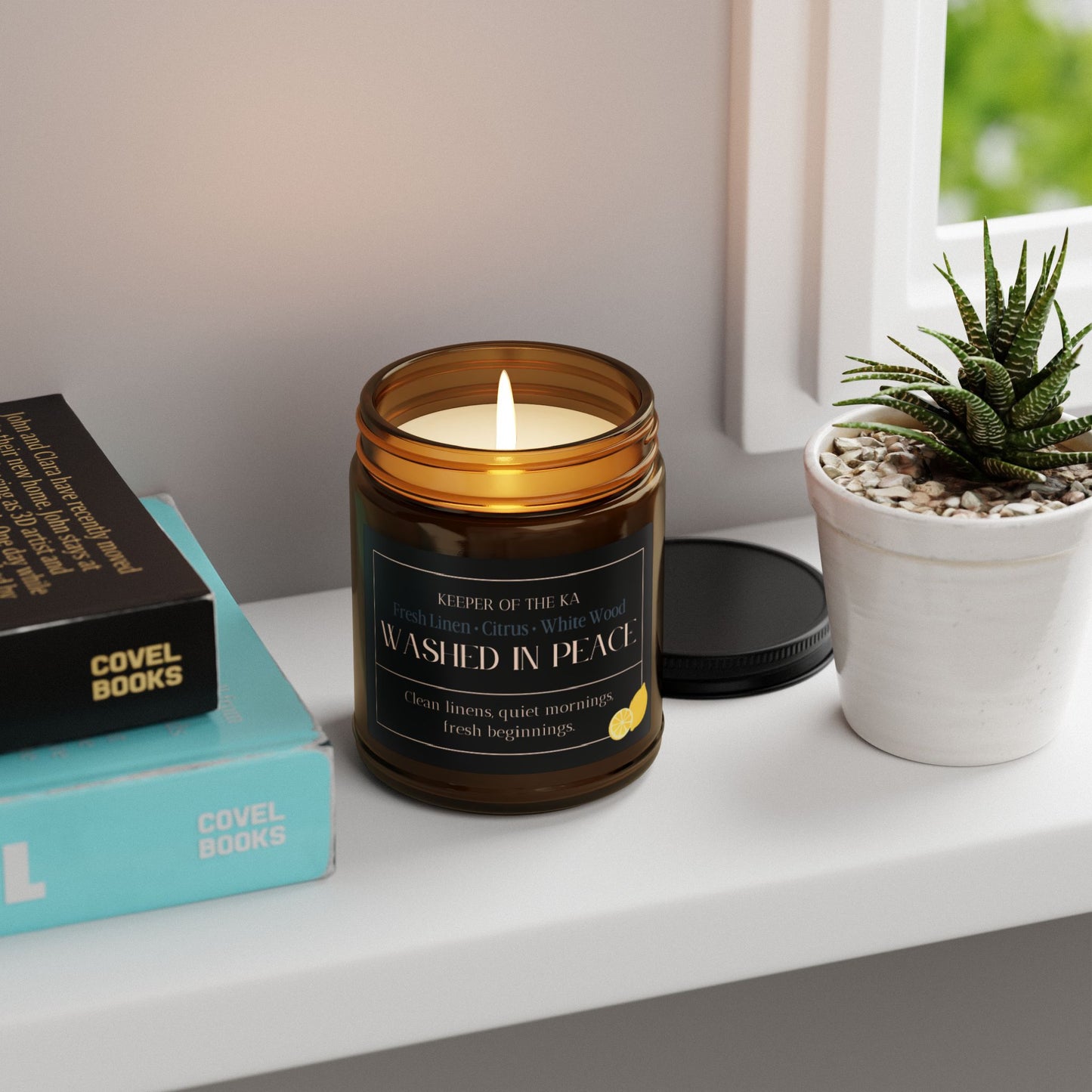 WASHED IN PEACE | Fresh Linen Soy Candle