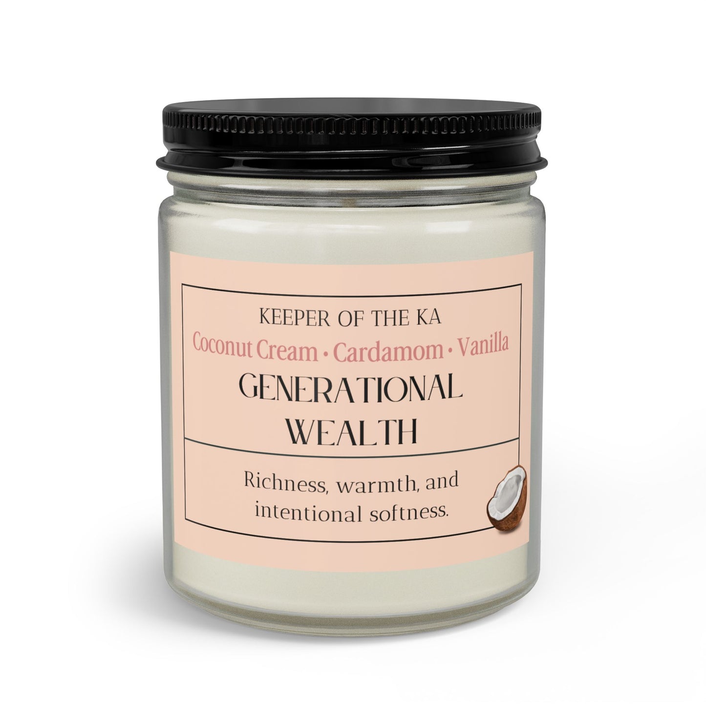 GENERATIONAL WEALTH | Warm Coconut & Cardamom Self-Care Candle Kit