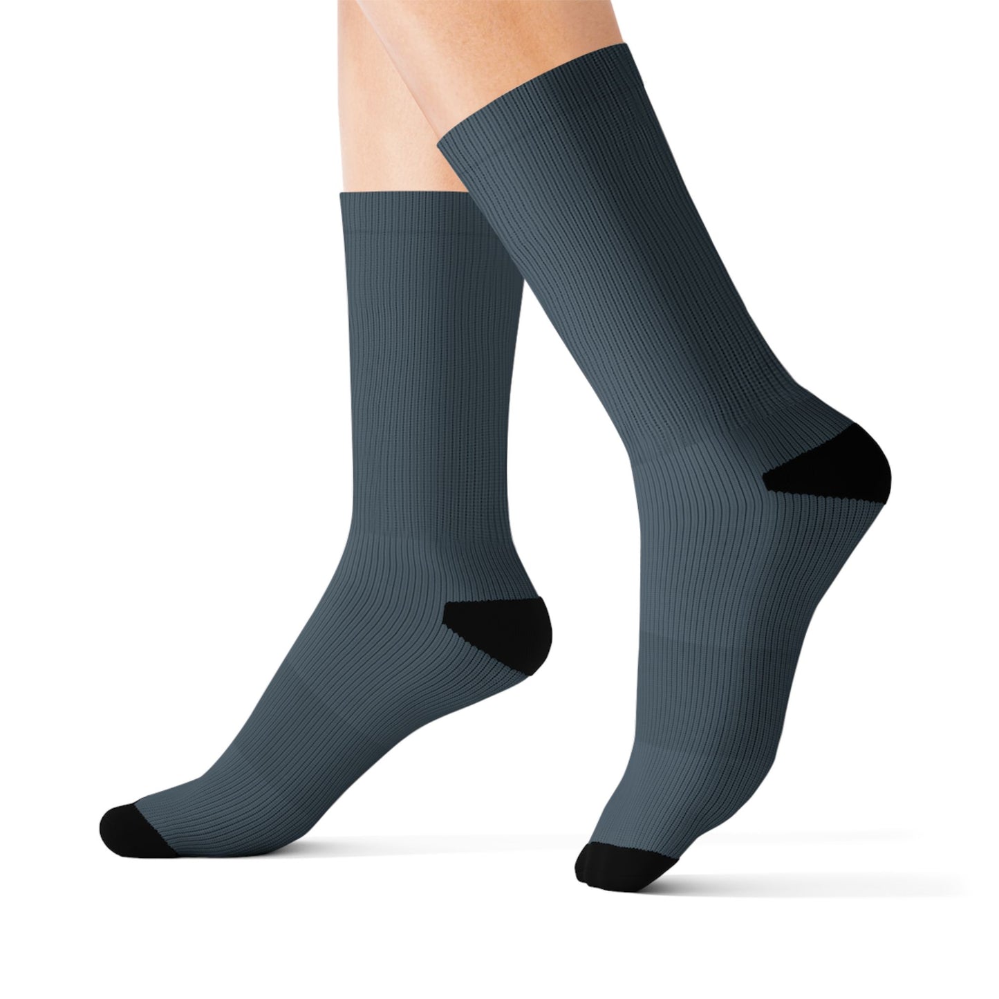 Cushioned Crew Socks in Evening Slate