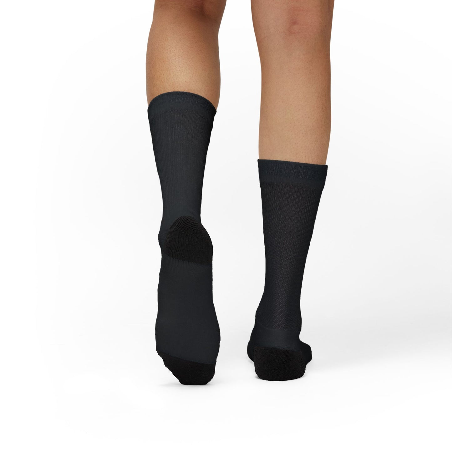 Cushioned Crew Socks in Obsidian