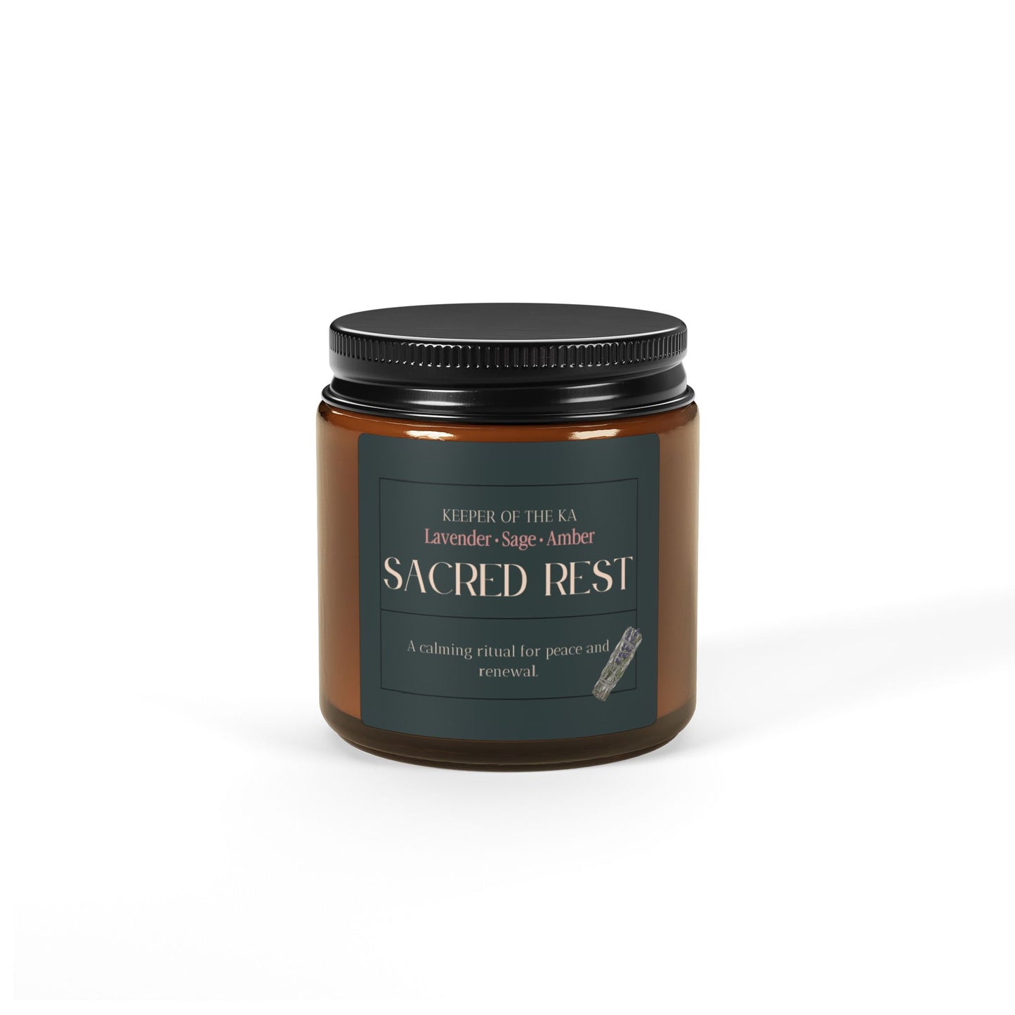SACRED REST | Lavender, Sage & Amber Soy Candle