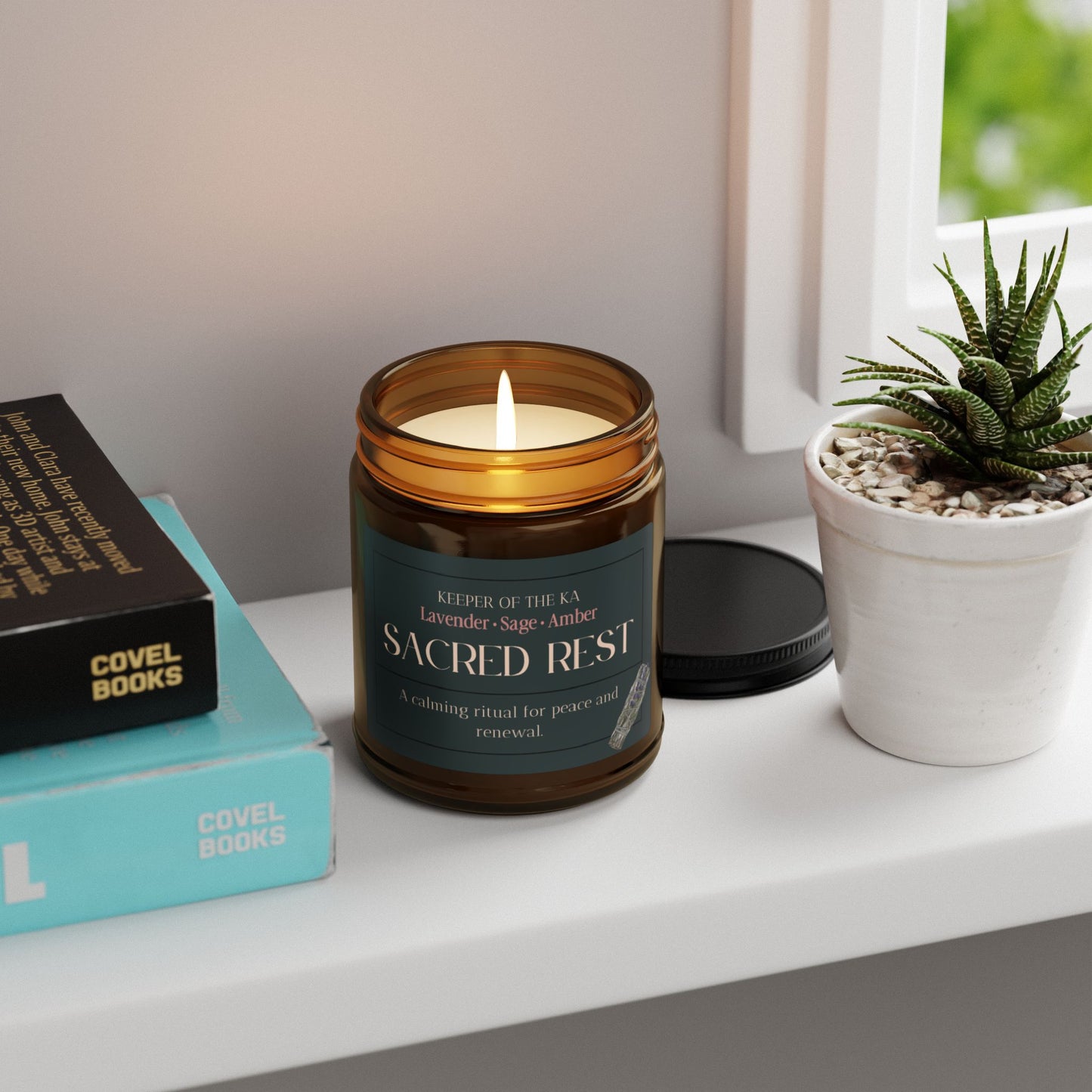 SACRED REST | Lavender, Sage & Amber Soy Candle