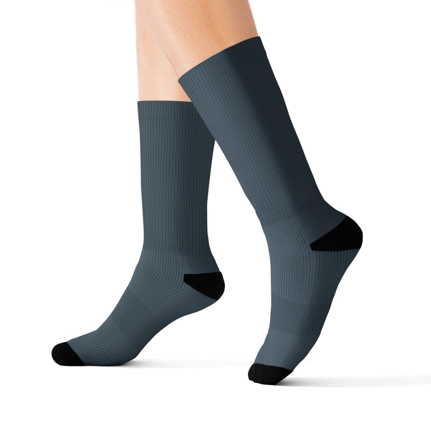 Cushioned Crew Socks in Evening Slate