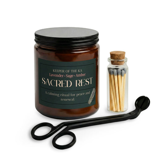 SACRED REST | Lavender, Sage & Amber Luxury Soy Candle Kit